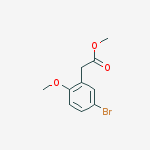 Structure of methyl 2-(5-bromo-2-methoxyphenyl)acetate