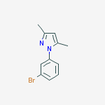 1-(3-Bromophenyl)-3,5-dimethylpyrazole结构式