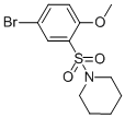 Structure of 1-(5-BROMO-2-METHOXYBENZENESULPHONYL)PIPERIDINE