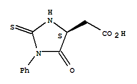 PHENYLTHIOHYDANTOIN ASPARTIC ACID)结构式