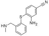 N-METHYL-2-(2-AMINO-4-CYANOPHENYLTHIO)-BENZYLAMINE结构式