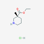 Structure of (R)-3-Methyl-piperidine-3-carboxylic acid ethyl ester hydrochloride