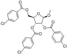 Structure of Methyl 2,3,5-tri-O-(4-chlorobenzoyl)-beta-D-ribofuranoside