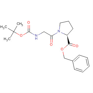 Structure of L-Proline, N-[(1,1-dimethylethoxy)carbonyl]glycyl-, phenylmethyl ester