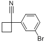 1-(3-BroMophenyl)cyclobutane-1-carbonitrile结构式