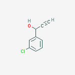 1-(3-CHLOROPHENYL)PROP-2-YN-1-OL结构式