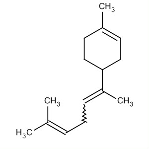 Structure of Cyclohexene, 4-(1,5-dimethyl-1,4-hexadienyl)-1-methyl-, (Z)-