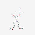 Structure of 3,4-dihydroxy-pyrrolidine-1-carboxylic acid tert-butyl ester