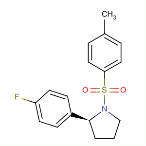 Structure of Pyrrolidine, 2-(4-fluorophenyl)-1-[(4-methylphenyl)sulfonyl]-, (2S)-