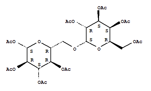 Structure of 6-O-(2-O,3-O,4-O,6-O-Tetraacetyl-α-D-galactopyranosyl)-β-D-glucopyranose tetraacetate