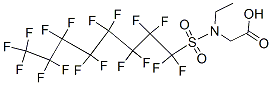 Structure of N-ethyl-N-[(heptadecafluorooctyl)sulphonyl]glycine