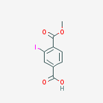 3-Iodo-4-(methoxycarbonyl)benzoic acid结构式