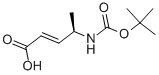 Structure of 2-Pentenoic acid,4-[[(1,1-dimethylethoxy)carbonyl]amino]-, (2E,4R)-