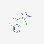 (5-Chloro-1,3-dimethyl-1H-pyrazol-4-yl)(2-fluorophenyl)methanone结构式
