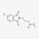 4-(5-Bromo-1,3-dioxoisoindolin-2-yl)butanoic acid结构式