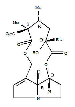 (12S)-12-Acetoxy-15,20-dihydro-15β-hydroxysenecionan-11,16-dione结构式