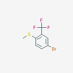 Structure of Benzene, 4-bromo-1-(methylthio)-2-(trifluoromethyl)-