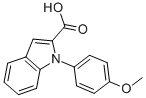 1-(4-甲氧苯基)-1H-2-吲哚甲酸结构式