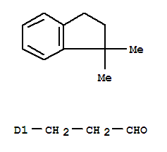 Structure of 1H-Indene-ar-propanal,2,3-dihydro-1,1-dimethyl-