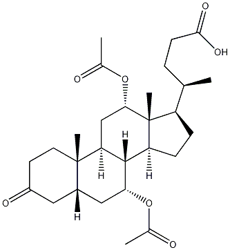 (5beta,7alpha,12alpha)-7,12-双(乙酰氧基)-3-酮基胆烷-24-酸结构式