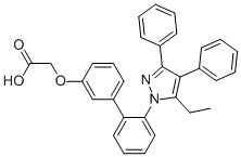 Structure of 2-(5-ETHYL-3,4-DIPHENYL-PYRAZOL-1-YL)-BIPHENYL-3-YLOXY]ACETIC ACID
