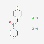 1-MORPHOLINO-2-(PIPERAZIN-1-YL)ETHANONE (DIHYDROCHLORIDE)结构式