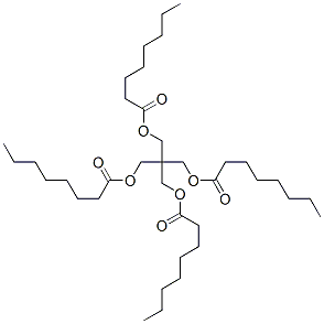 Structure of 2,2-bis[[(1-oxooctyl)oxy]methyl]-1,3-propanediyl dioctanoate