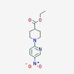 Ethyl 1-(5-nitro-2-pyridinyl)-4-piperidine carboxylate结构式