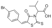 Structure of 5-(p-Bromobenzylidine)-α-isopropyl-4-oxo-2-thioxo-3-thiozolidineacetic  acid