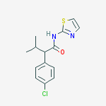 Structure of 2-(4-Chlorophenyl)-3-methyl-N-(1,3-thiazol-2-yl)butanamide