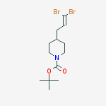 tert-butyl 4-(3,3-dibromoallyl)piperidine-1-carboxylate结构式