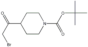 Structure of tert-butyl 4-(2-bromoacetyl)piperidine-1-carboxylate