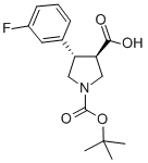 Structure of BOC-(TRANS)-4-(3-FLUORO-PHENYL)-PYRROLIDINE-3-CARBOXYLIC ACID