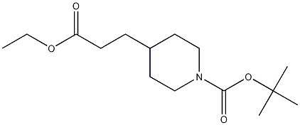 N-Boc-4-哌啶丙酸乙酯结构式