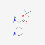 Structure of tert-butyl 2-amino-2-piperidin-3-ylacetate
