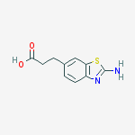 Structure of 6-BENZO[D]THIAZOLEPROPANOIC ACID 2-AMINO-