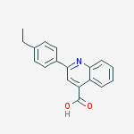 2-(4-ETHYLPHENYL)-QUINOLINE-4-CARBOXYLIC ACID结构式
