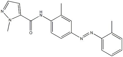 1-甲基-N-[2-METHYL-4-[2-(2-甲苯基)二氮烯基]苯基-1H-吡唑-5-甲酰胺结构式