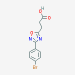 3-[3-(4-bromophenyl)-1,2,4-oxadiazol-5-yl]propanoic Acid结构式