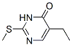 Structure of 4(3H)-Pyrimidinone, 5-ethyl-2-(methylthio)-