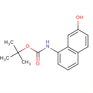 Chemical structure of Carbamic acid, (7-hydroxy-1-naphthalenyl)-, 1,1-dimethylethyl ester