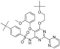 Structure of benzenesulfonamide, N-[6-[2-(1,1-dimethylethoxy)ethoxy]-5-(2-methoxyphenoxy)[2,2'-bipyrimidin]-4-yl]-4-(1,1-dimethylethyl)-