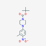 Structure of 4-(3-Methyl-4-nitro-phenyl)-piperazine-1-carboxylic acid tert-butyl ester