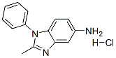 Structure of 2-METHYL-1-PHENYL-1H-BENZIMIDAZOL-5-AMINE HYDROCHLORIDE