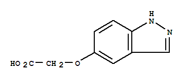 Structure of (1H-indazol-5-yloxy)acetic acid