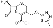 Structure of 7-AMINO-3-[(5-METHYL-1,3,4-THIADIAZOL-2-YL)THIOMETHYL]CEPHALOSPHORANIC ACID