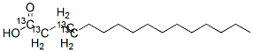 Structure of PALMITIC-1 2 3 4-13C4 ACID