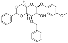 Structure of 4-METHOXYPHENYL 3-O-BENZYL-4,6-O-BENZYLIDENE-BETA-D-GLUCOPYRANOSIDE