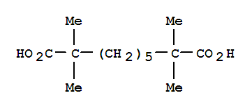 Structure of 2,2,8,8-tetramethylnonanedioic acid
