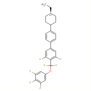 Structure of 1,1'-Biphenyl,4-[difluoro(3,4,5-trifluorophenoxy)methyl]-4'-(trans-4-ethylcyclohexyl)-3,5-difluoro-